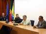 Presidente e vice-presidente da Câmara Municipal acompanhados de Fábio Coelho e Hélio Jesus, o novo comandante e o adjunto de comando da Polícia Municipal de Lagos